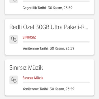 Vodafone Red'li Fırsat 30 GB Ultra Sınırsız Paketinde Sorun