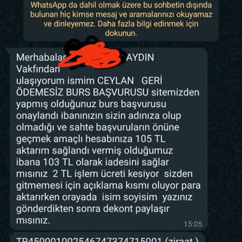 Finans Kuruluşları Adıyla Dolandırıcılık Aydın Vakfı Burs Şikayeti!