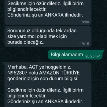 AGT Kurye (aynigunteslim.com) AGT Kuryede Dağıtımda Olan Kargom 3 Gündür Gelmedi