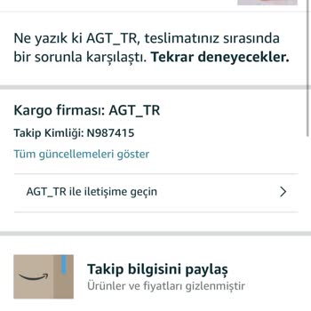 Amazon Siparişim Teslim Edilmedi