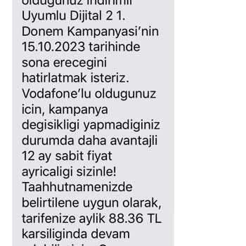 Vodafone Taahhütten Farklı Ücret