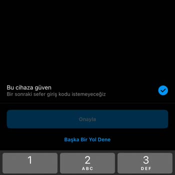 Instagram İki Faktörlü Giriş Kodu