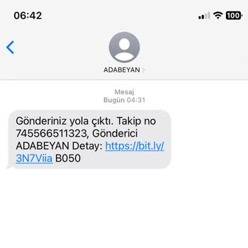 Ada Beyan İsimli Yerden Gelen Şüpheli Mesaj