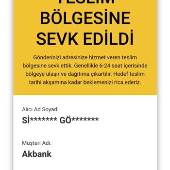Akbank 1 Aydır Kargom Gelmiyor