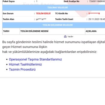Aras Kargo Kargom Başkasına Teslim Edildi