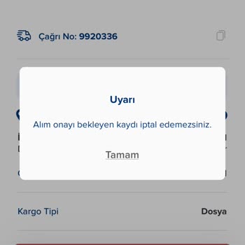 Aras Kargo Kurye Çağırma Çağrısı İptali