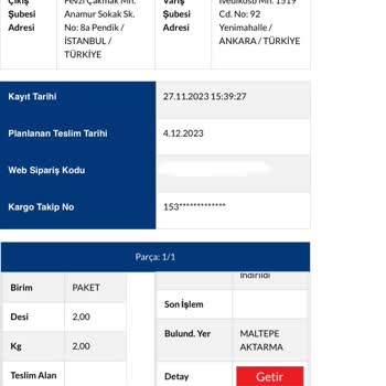 Sürat Kargo Transfer Merkezinde Kalan Kargo
