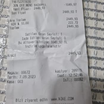 Optimum Nike Mağazası Şikayet