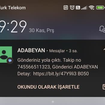 Ada Beyan Kargo Tarafından Siparişim Olmadığı Halde Bir SMS Geldi