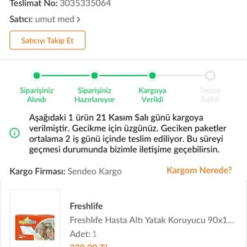 Sendeo Kargo Sipariş 9 Gündür Kargo Da Bekliyor