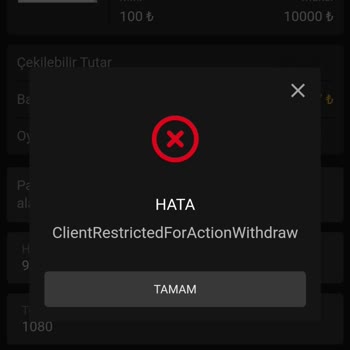 Hızlıbahis Çekim Yasağı Getirdi