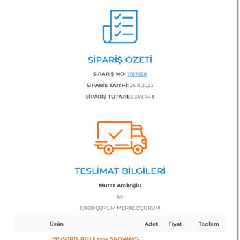 Lastik Borsası Siparişim Yollanmadı Param İade Edilmedi