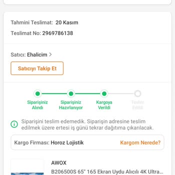 Trendyol'dan Alışveriş Yerine Dert Sipariş Verdim