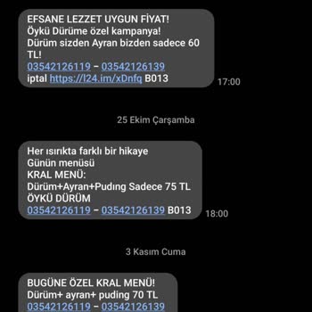 Öykü Döner İzinsiz Mesaj Gönderimi