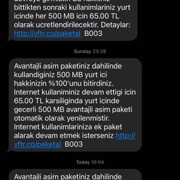 Vodafone Avantajlı Aşım Paketi Saçmalığı
