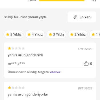 ebebek Israrla Farklı Ürün Gönderme