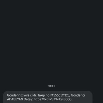 Ada Beyan Kargo Mesajı Gelmesi