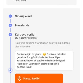 Hepsiburada Teslim Edilmeyen Kargo