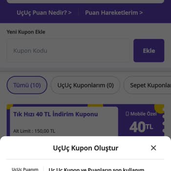 N11 Uç Uç Puanları Kupona Çevrilmiyor