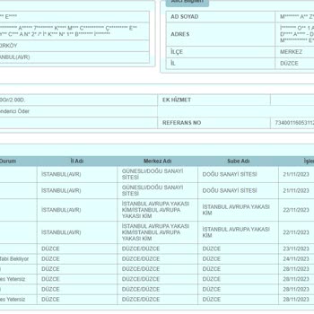 PTT Kargo Adres Yetersiz-adres Hatalı