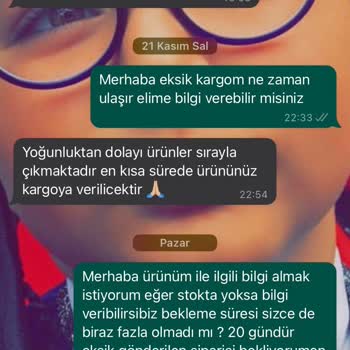 B&G Sportive Eksik Gönderilen Ürün İçin Muhatap Bulamıyorum