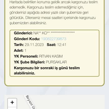 Yurtiçi Kargo'nun Hizmette Yetersizliği