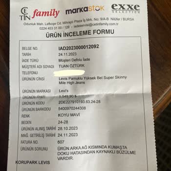 Levi's Kalitesiz Kot Kumaşında Deformasyon!