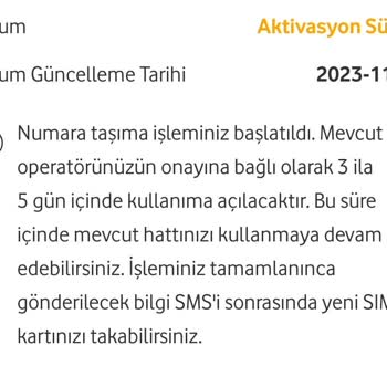 Vodafone Hat Taşıma İşleminde Sorumsuzluk