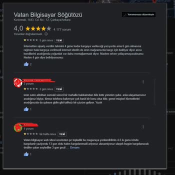 Vatan Bilgisayar-Ankara Söğütözü Şubesi Üzerinden Yaşatılan Mağduriyet