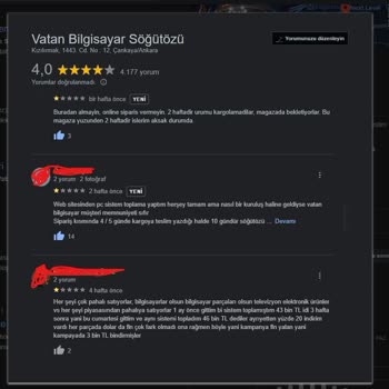 Vatan Bilgisayar-Ankara Söğütözü Şubesi Üzerinden Yaşatılan Mağduriyet