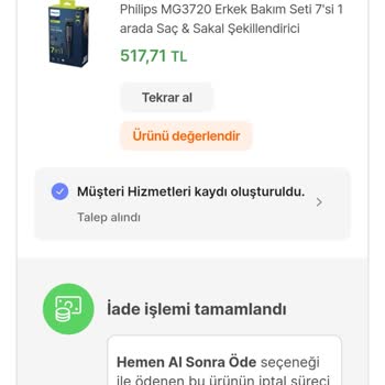 Hepsiburada'nın İade İşlem Ücretlerini Hesaba Yatırmaması