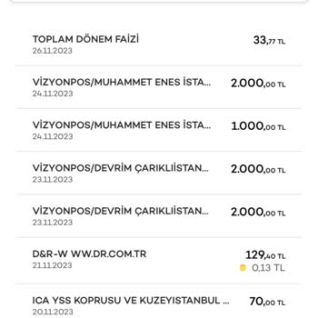VizyonPos Vizyon Pos Haksız Çekim