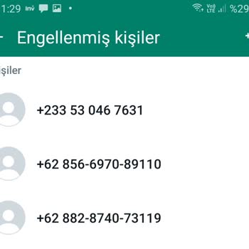 WhatsApp Yabancı Numaralar