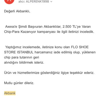 Akbank Müşteri Temsilcileri Bir Olayı Çözemiyorlar