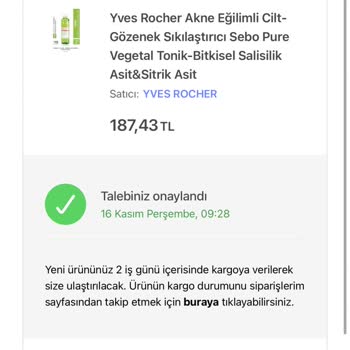 Yves Rocher Ve Hepsiburada 1 Aydır Ürünümü Teslim Etmiyor
