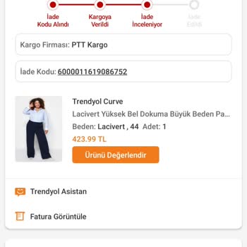 Trendyol Yanlış Kargo İadem Onaylanmadı