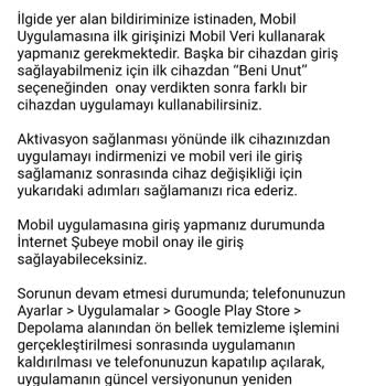 Halkbank Mobil Bankacılık Mobil Veri Problemi Hesaba Giremiyorum
