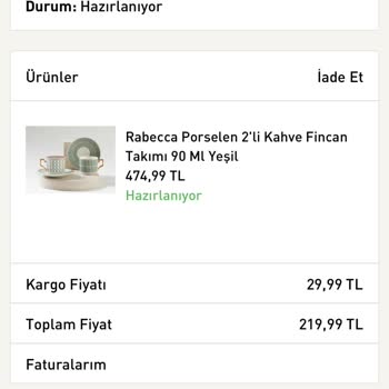 English Home Yanlış Adrese Kargo