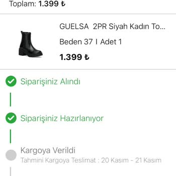 Nine West Aldığım Ürünler Hala Kargoya Verilmedi