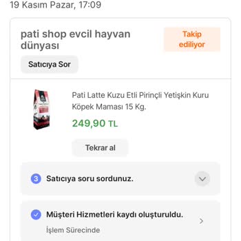 Hepsiburada Pati Shop Evcil Hayvan Dünyası Ürünü Kargolamıyor