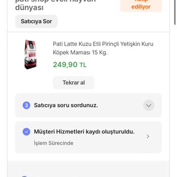 Hepsiburada Pati Shop Evcil Hayvan Dünyası Ürünü Kargolamıyor