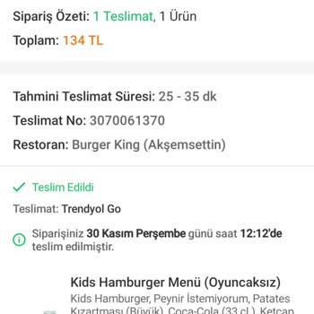 Trendyol Gelmeyen Siparişimi Teslim Ettik Düştü