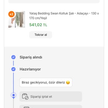 Yataş İnternet Alışverişi Kargolanmıyor