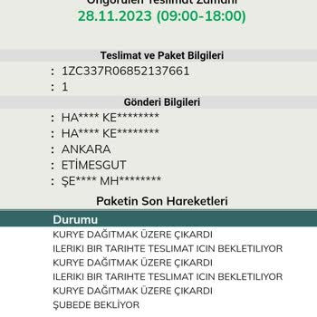 Kargo Bekleyişinde UPS Hayal Kırıklığı