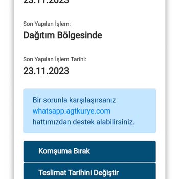 AGT Kurye Ebebek Siparişimi Teslim Etmedi