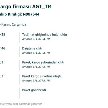 AGT Kurye Amazon Siparişim Günlerdir Dağıtımda Ve Ulaşamıyorum!