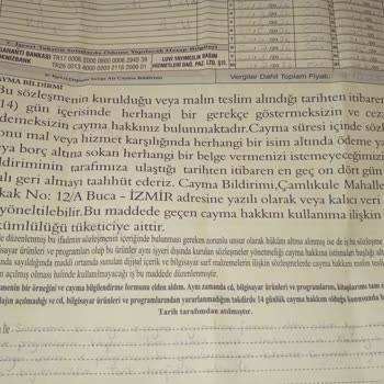English Workout Academy 14 Günlük Cayma Bedelinin Geçerli Olmaması