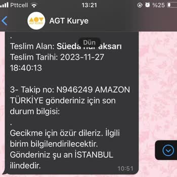 AGT Kargo Geciktirme Ve Kurye Sorunu