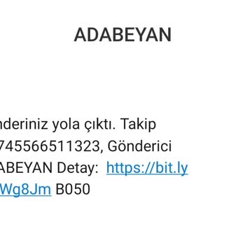Ada Beyan'dan Gelen Trendyol Express Mesajı