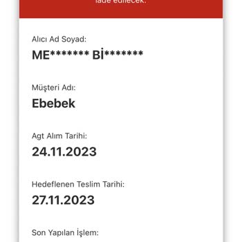 AGT Kurye (aynigunteslim.com) Kargomu İade Etmiş